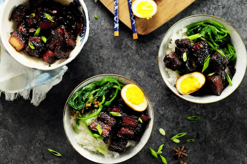 Shanghai-Style Braised Pork Belly with Hard-Boiled Eggs