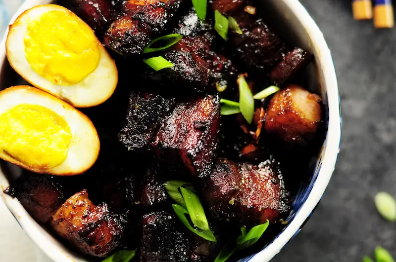 Shanghai-Style Braised Pork Belly with Hard-Boiled Eggs