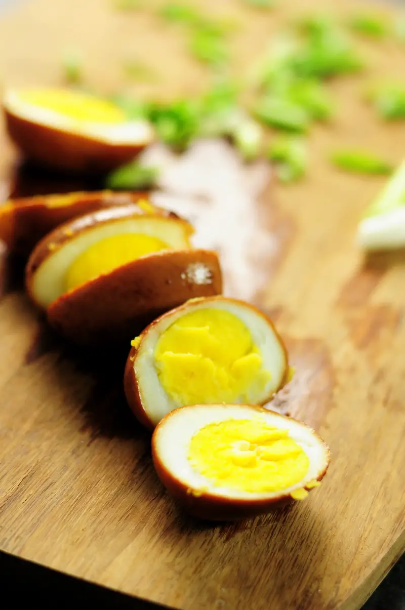 Hard-boiled eggs braised with Shanghai-style pork belly