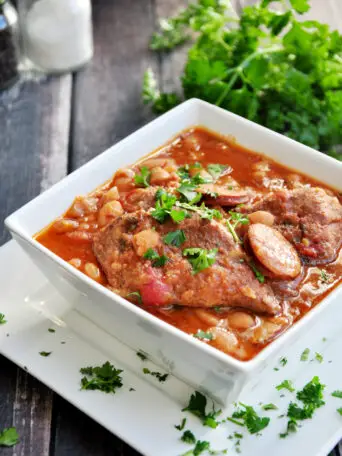 Slow Cooker Country-Style Pork and Beans Recipe with Sausage