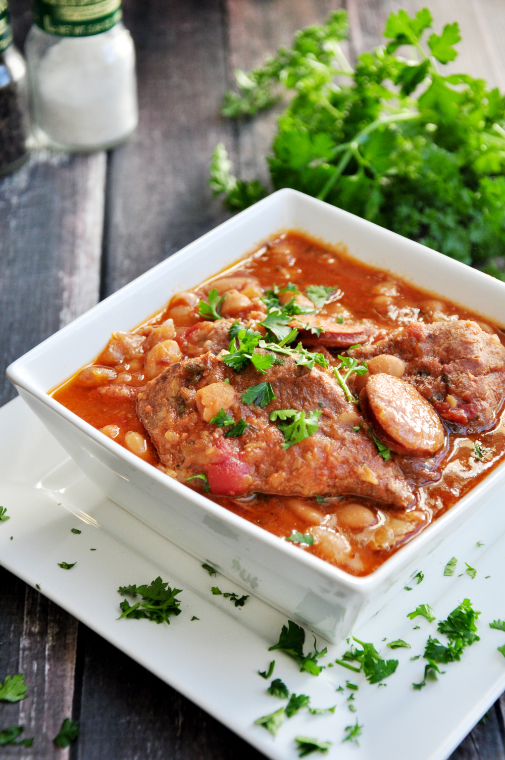 Slow Cooker Country-Style Pork and Beans Recipe with Sausage