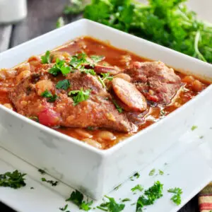 Slow Cooker Country-Style Pork and Beans Recipe with Sausage