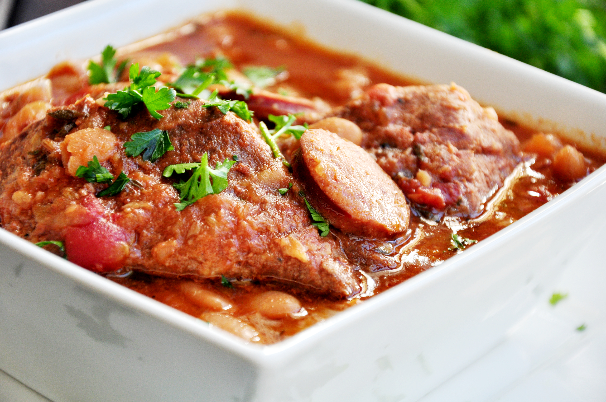 Slow Cooker Country-Style Pork and Beans Recipe with Sausage ...