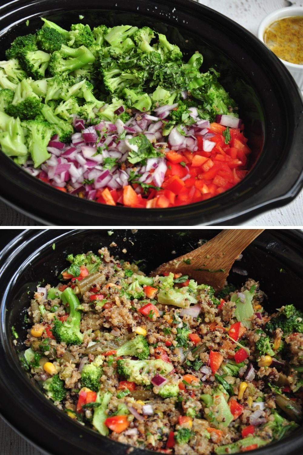 Slow Cooker Vegetable Quinoa Medley Cooking Steps