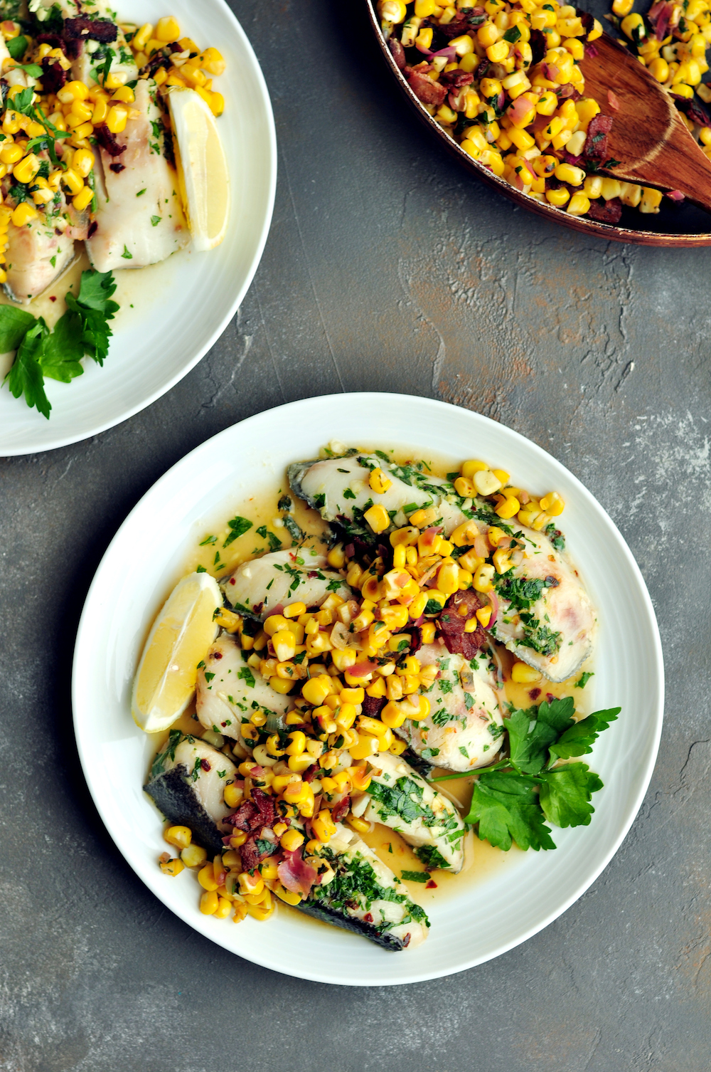 Tender sous vide black cod with crisp bacon and plump corn kernels makes a delightful low-carb dinner that’s nutritious and satisfying.