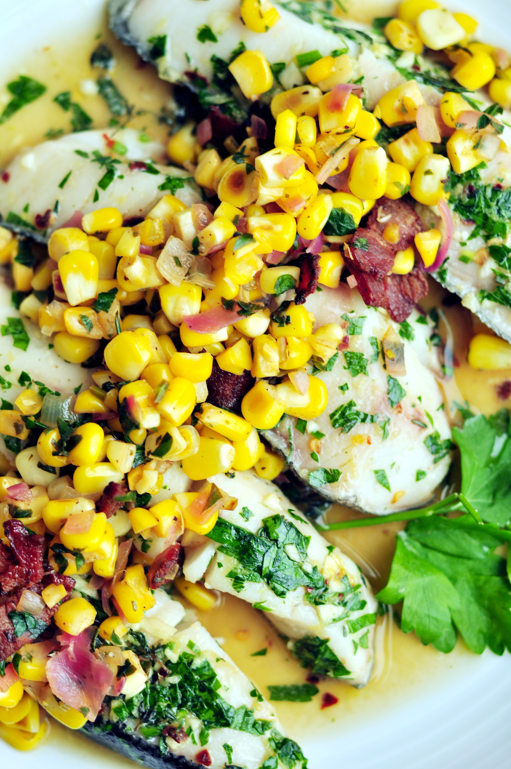 Tender sous vide black cod with crisp bacon and plump corn kernels makes a delightful low-carb dinner that’s nutritious and satisfying.