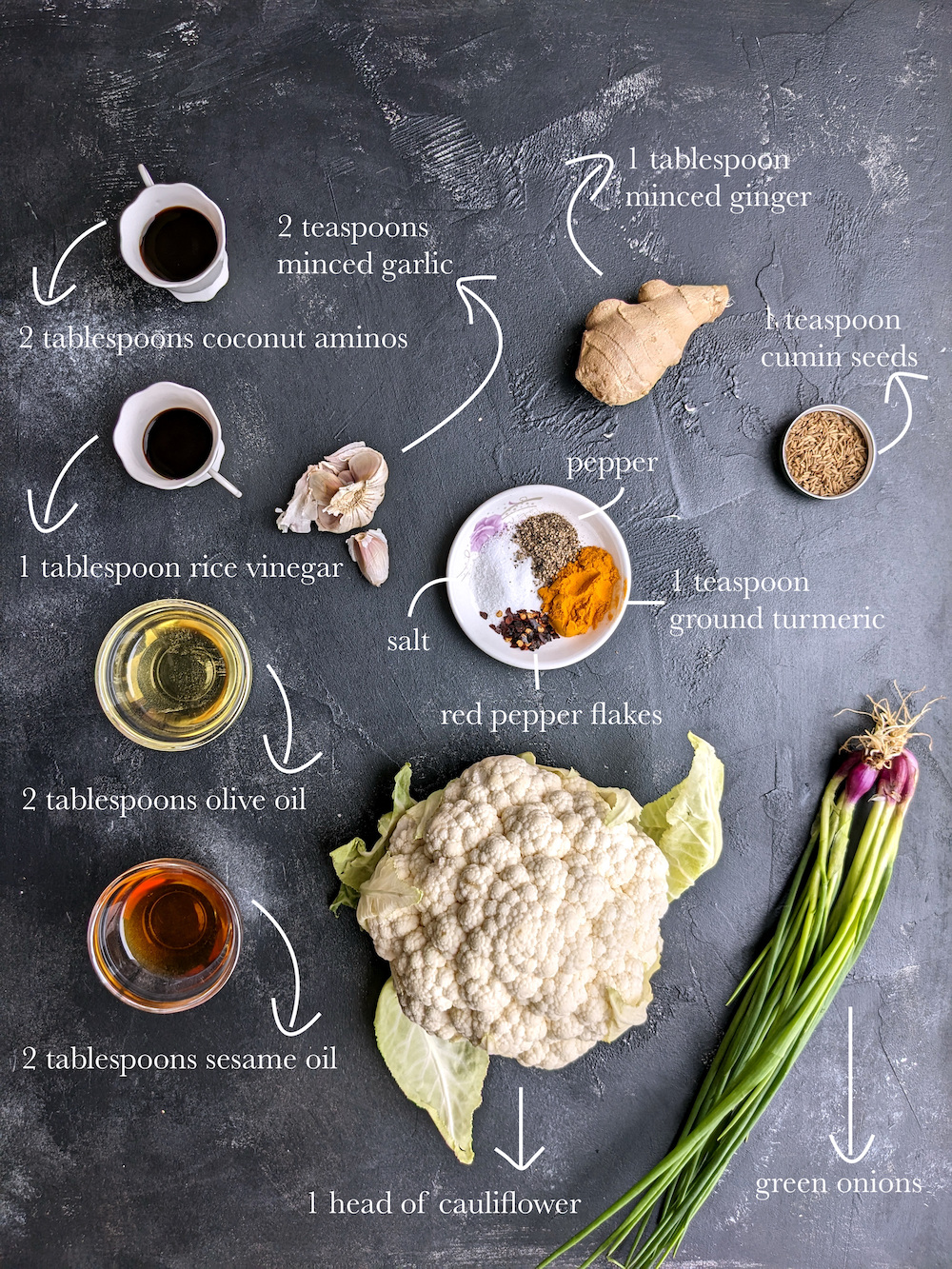 Ingredients for Sous Vide Cauliflower Steaks 