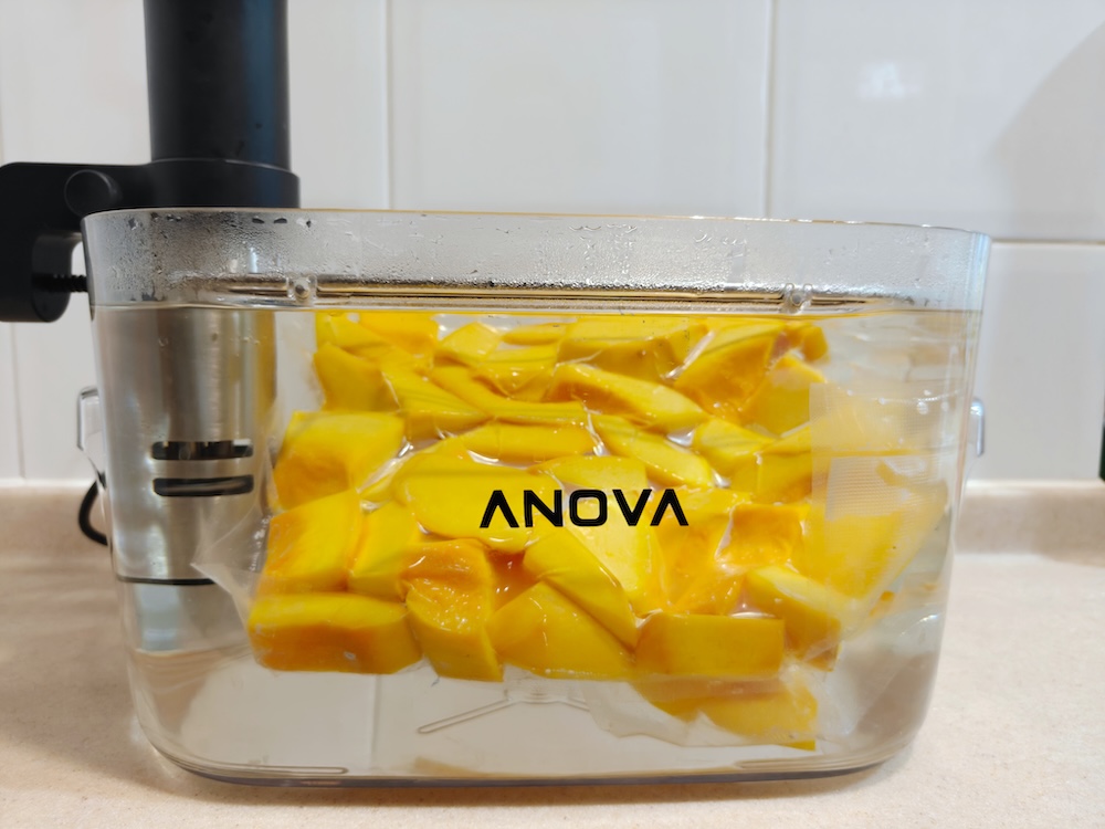 Sous vide cooking pumpkin