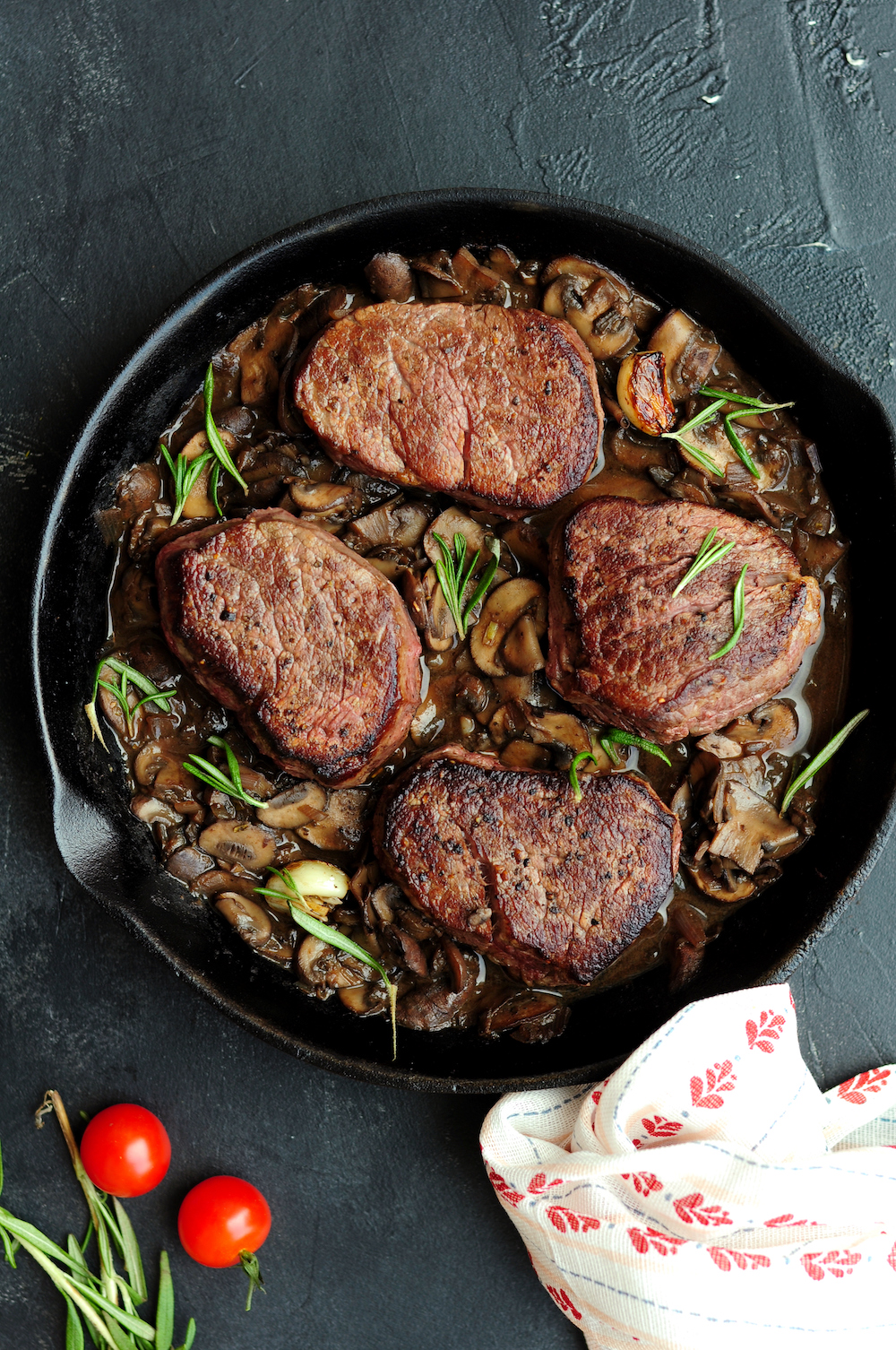 Sous Vide Filet Mignon with Mushroom Sauce