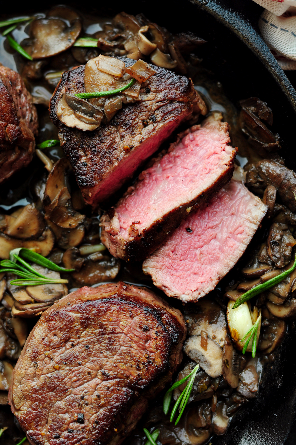 Sous Vide Filet Mignon with Delicious Mushroom Sauce