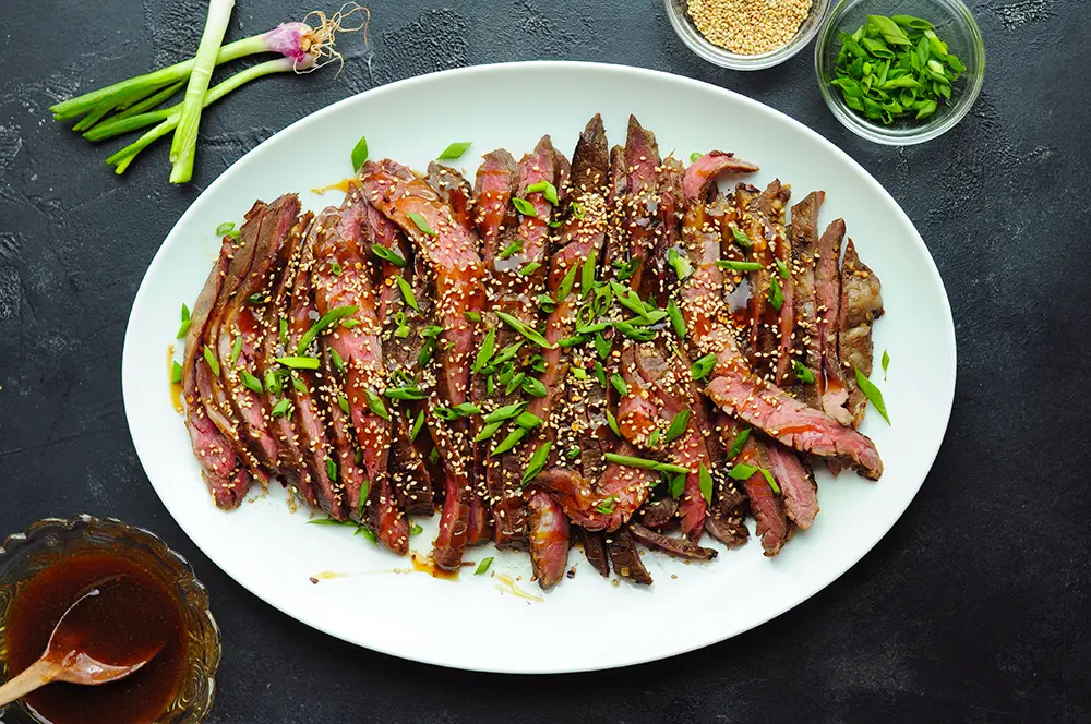 Gluten-Free Mongolian Sous Vide Flank Steak