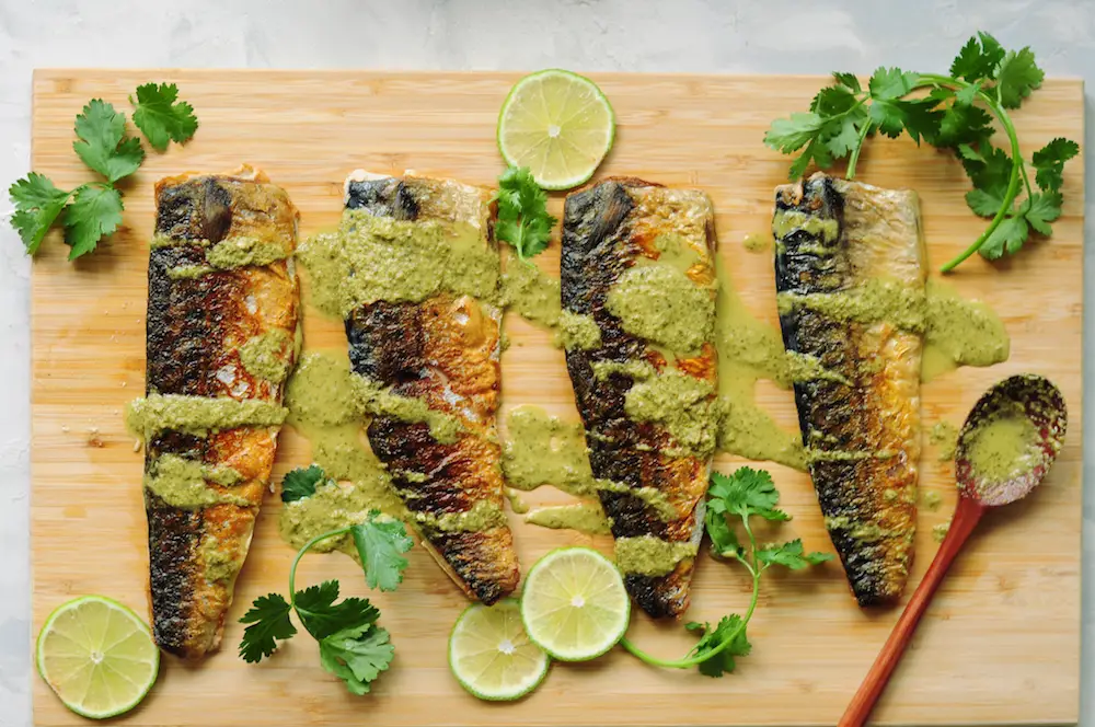 Sous Vide Mackerel Recipe with Spicy Cilantro Lime Dressing
