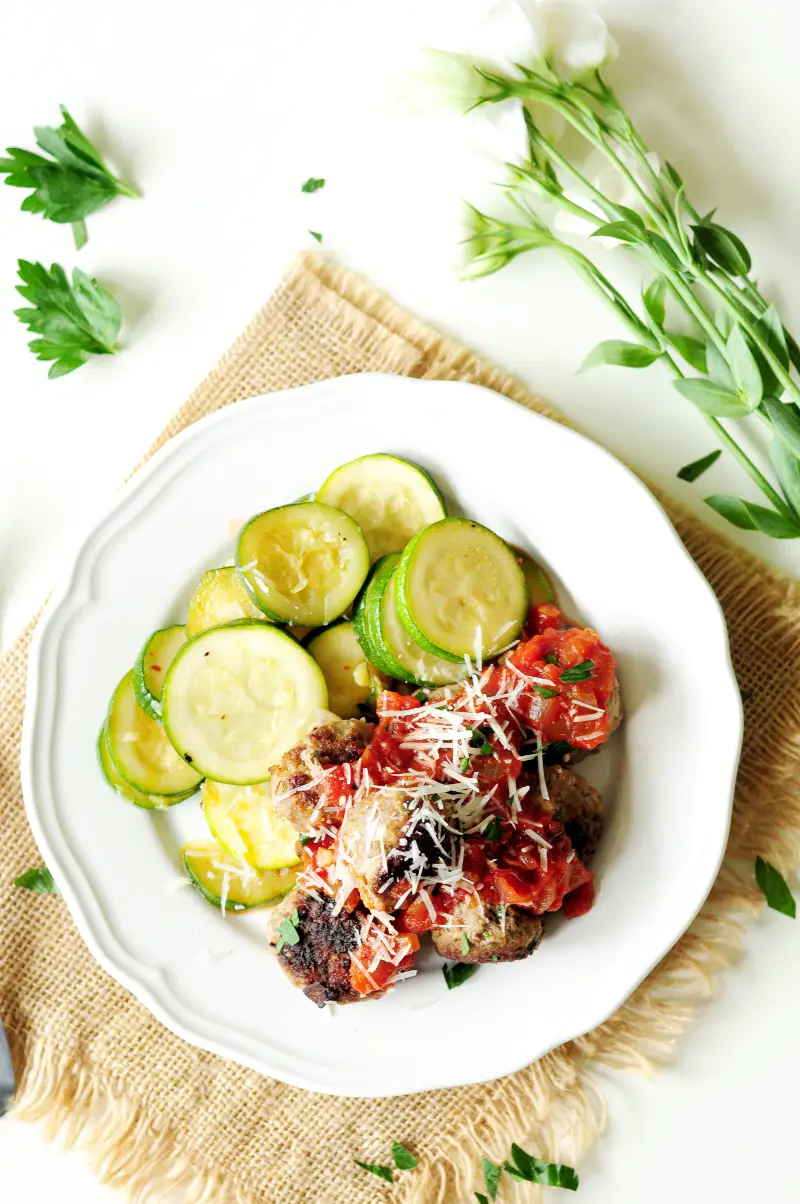 Topped with pasta sauce and parmesan cheese, these hearty, savory sous vide meatballs will satisfy your comfort food cravings any day of the week.