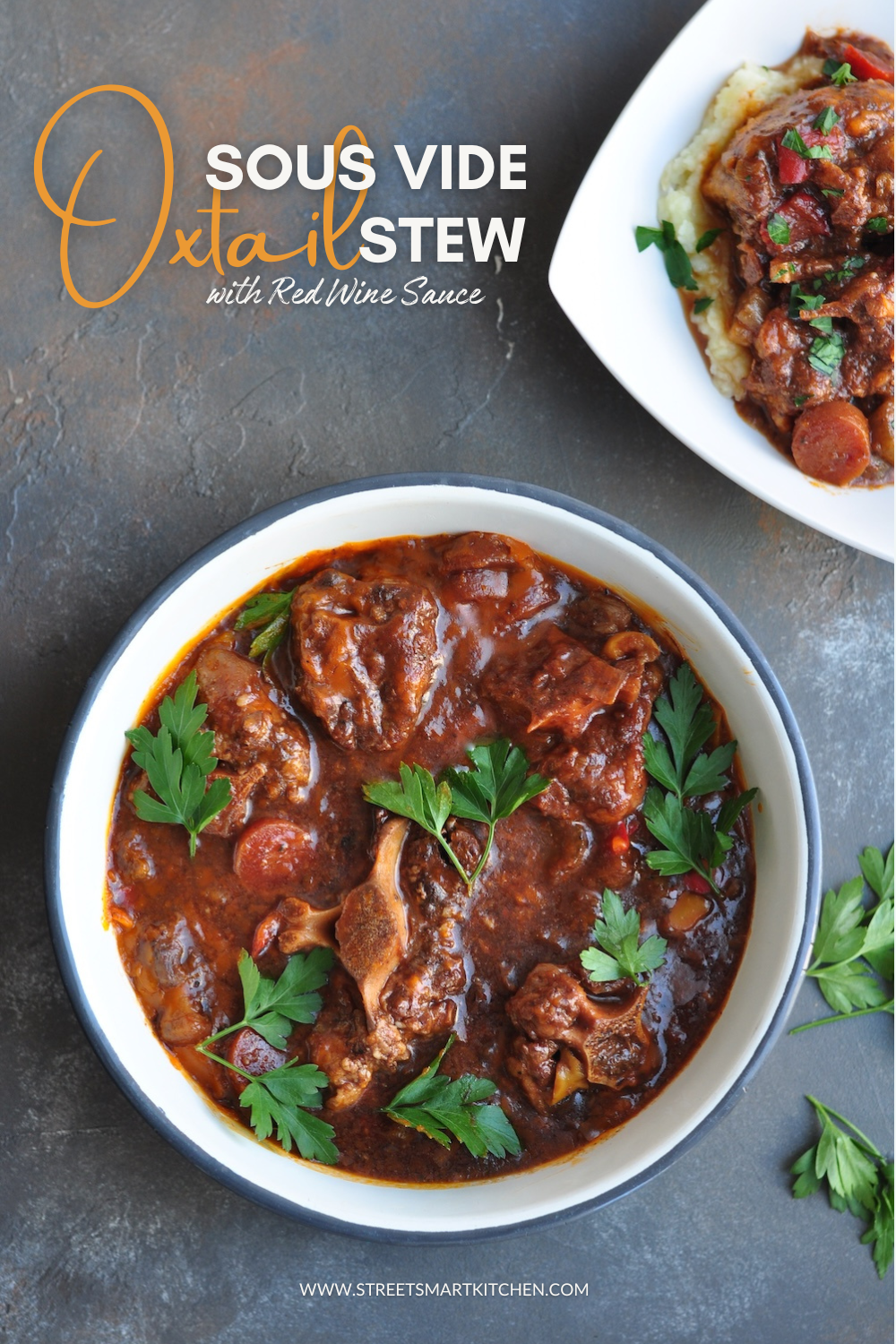 Discover the ultimate sous vide oxtail stew recipe—fall-off-the-bone tender after 14 hours in a rich red wine sauce. Perfect for cozy dinners.