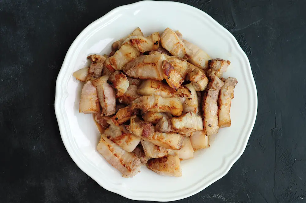 preseared pork belly pieces