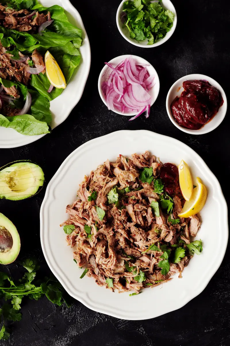 Loaded with Mexican flavor and only 15 minutes of prep, this sous vide pulled pork folded in fresh lettuce leaves is the perfect way to keep weekday low-carb meals exciting.