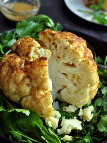 Sous Vide Whole Cauliflower with Jerk Glaze