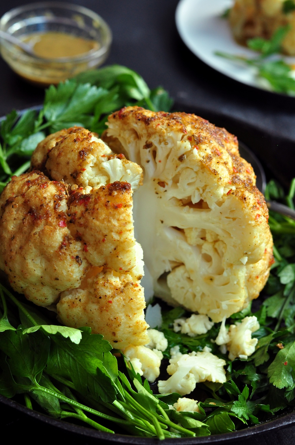 Sous vide whole cauliflower gets a bold jerk makeover! Perfectly tender inside, charred outside—plus brain-boosting benefits.