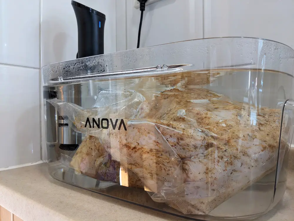 Sous vide cooking turkey