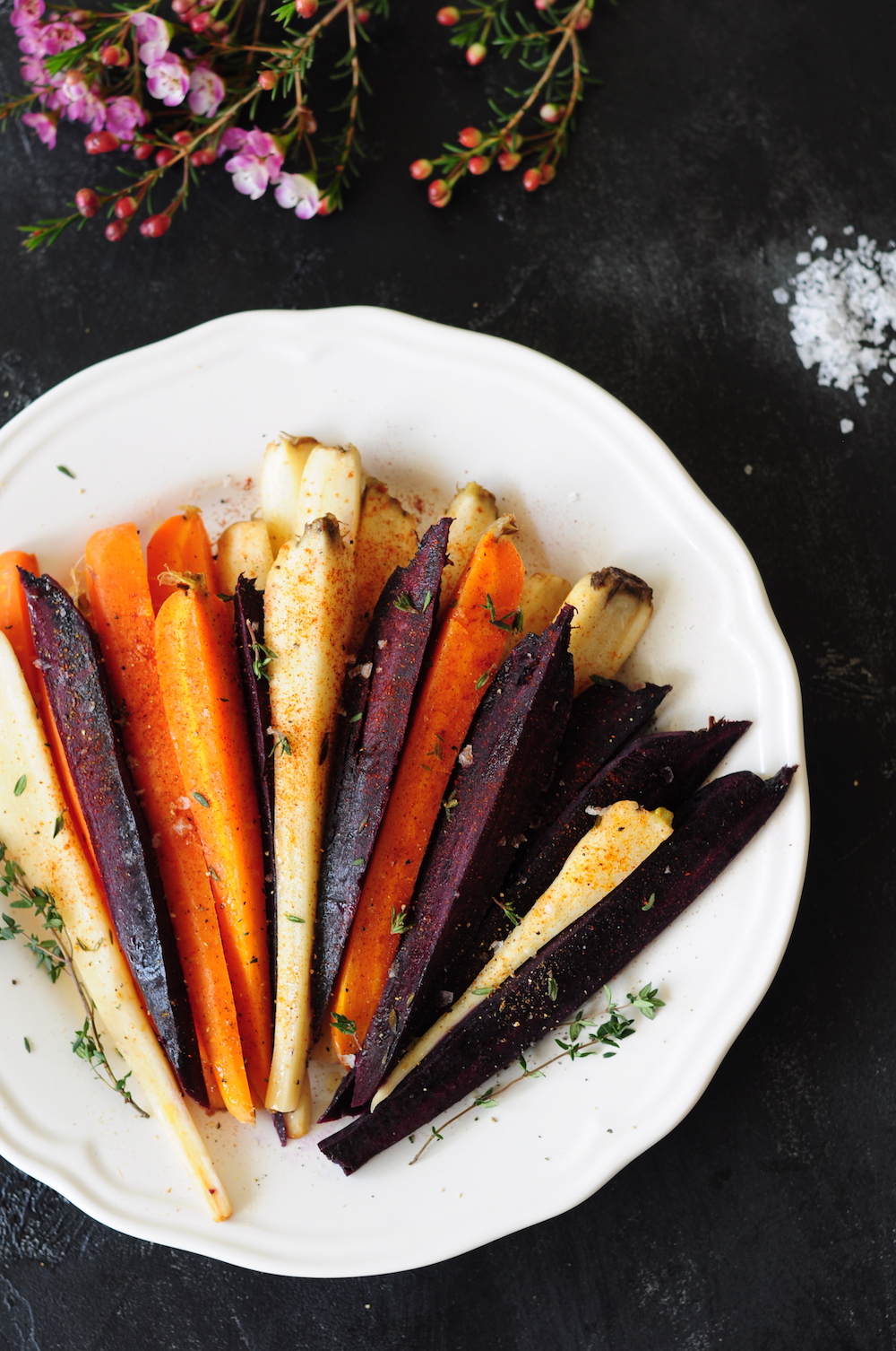 Sous vide carrots cooked in butter, honey and infused with fresh thyme, then boldly finished with smoked paprika, ground cumin, and freshly ground black pepper.