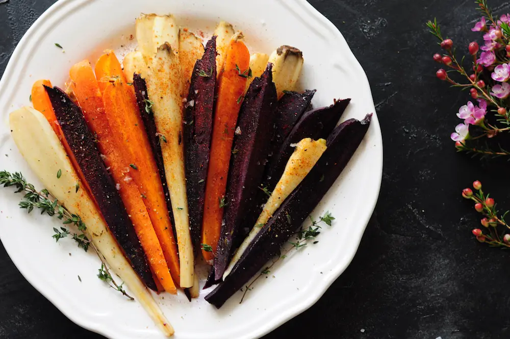 Sous vide carrots cooked in butter, honey and infused with fresh thyme, then boldly finished with smoked paprika, ground cumin, and freshly ground black pepper.