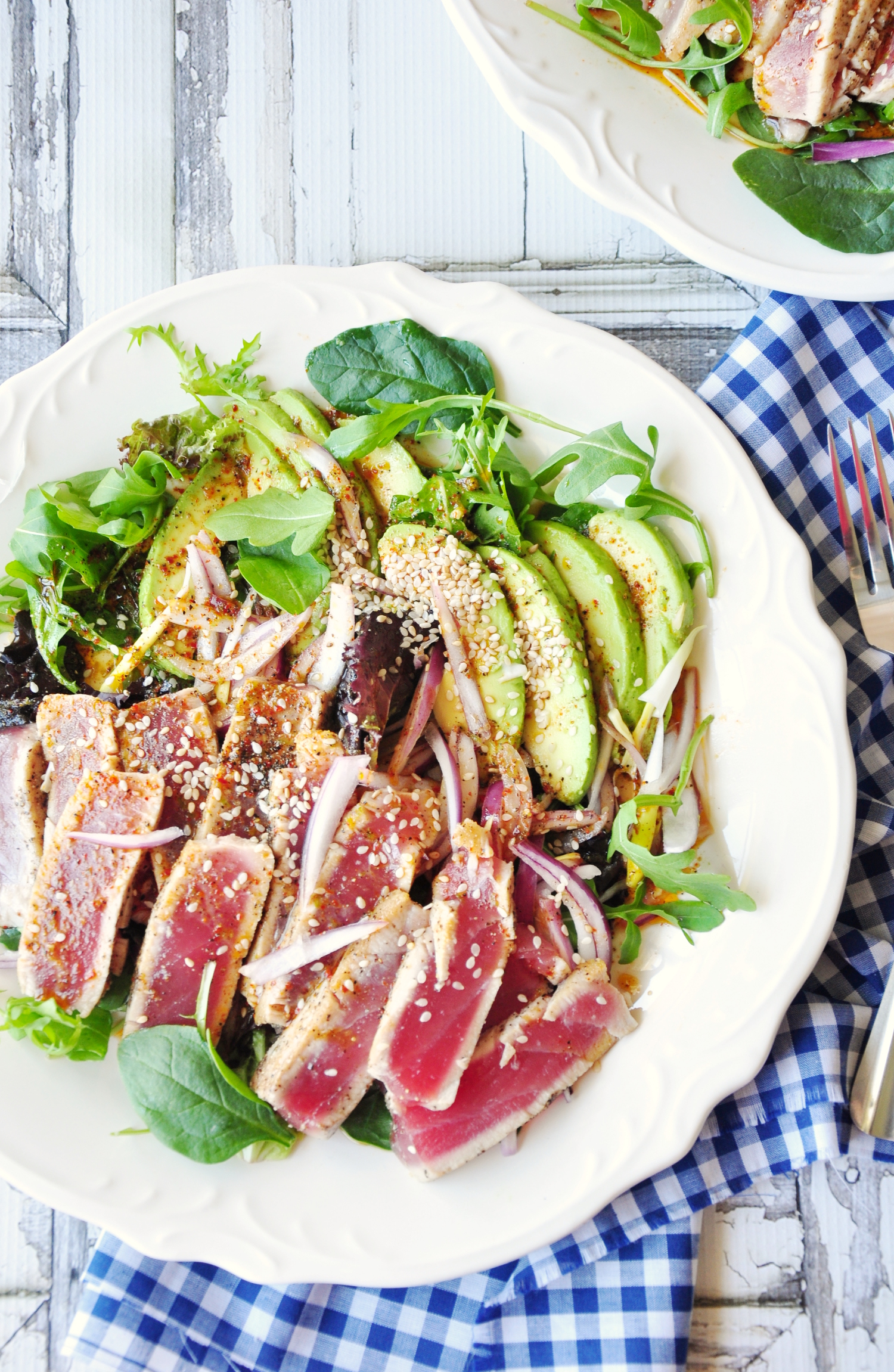 Spicy Avocado Seared Tuna Combo