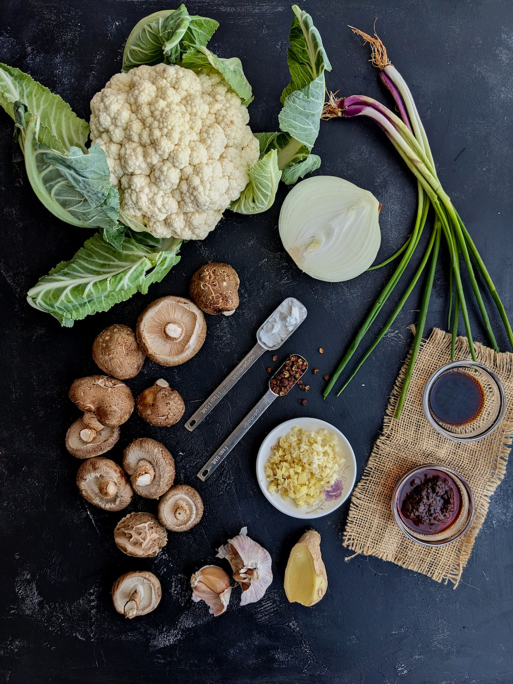 Spicy Cauliflower Stir Fry Ingredients