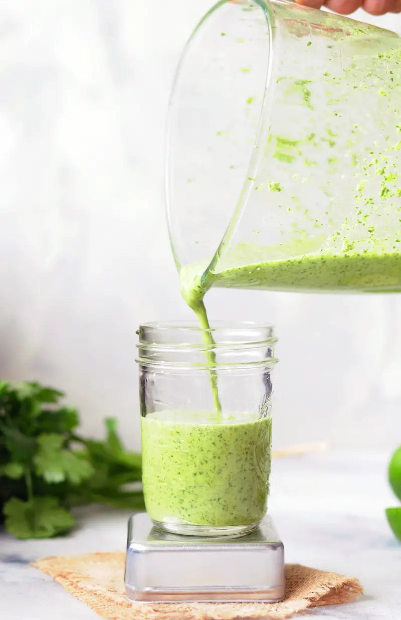 This is the tastiest cilantro lime dressing you’ll ever make. It’s dairy-free, gluten-free, zesty, fresh, spicy, and addictive. All you need are six ingredients and five minutes.