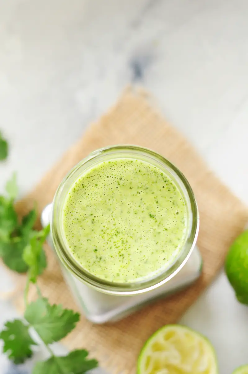 This is the tastiest cilantro lime dressing you’ll ever make. It’s dairy-free, gluten-free, zesty, fresh, spicy, and addictive. All you need are six ingredients and five minutes.