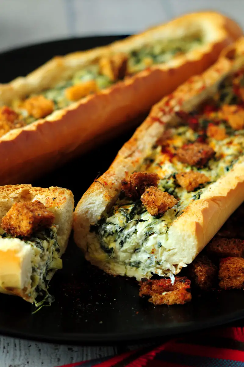 Spinach Artichoke Dip Stuffed Bread