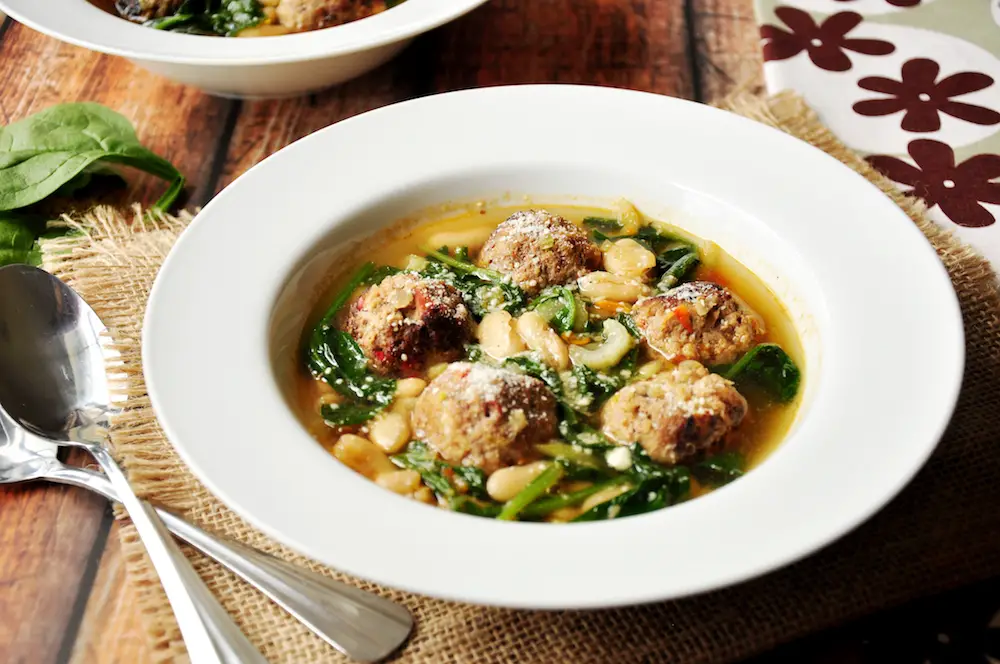 Spinach Meatball Soup