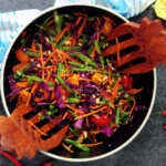 Inspired by Thai papaya salad, this simple vegetable salad features an authentic Thai flavor with a gentle kick. It’s also made gluten free and vegan.