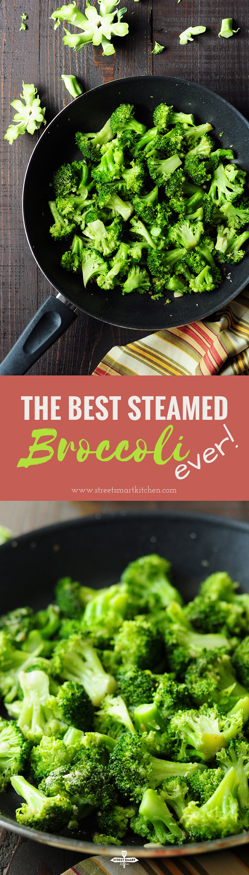 Give this super quick steamed broccoli recipe a try and you'll never go back to that boring, flavorless broccoli side dish ever again!