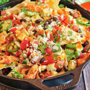 Three-Cheese Buffalo Chicken Nachos