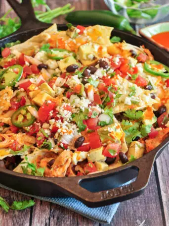 Three-Cheese Buffalo Chicken Nachos