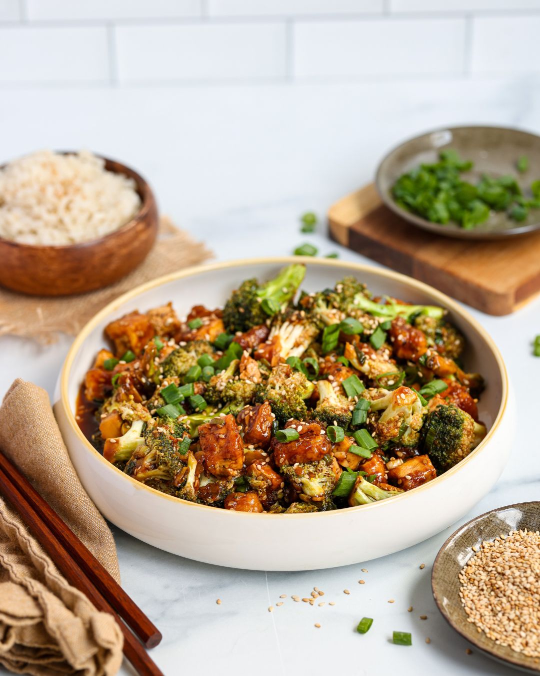 Reset your routine with this easy tofu and broccoli stir fry—a 20-minute, plant-based meal that's gluten-free, dairy-free, and low-carb.