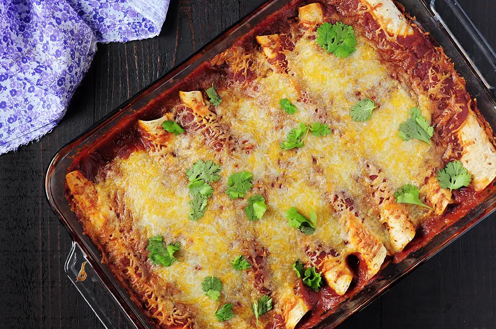 Garlic Turkey Enchiladas