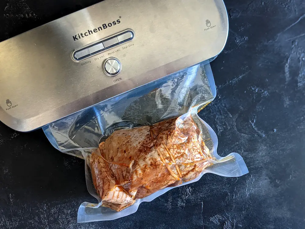 Vacuum sealing turkey breast