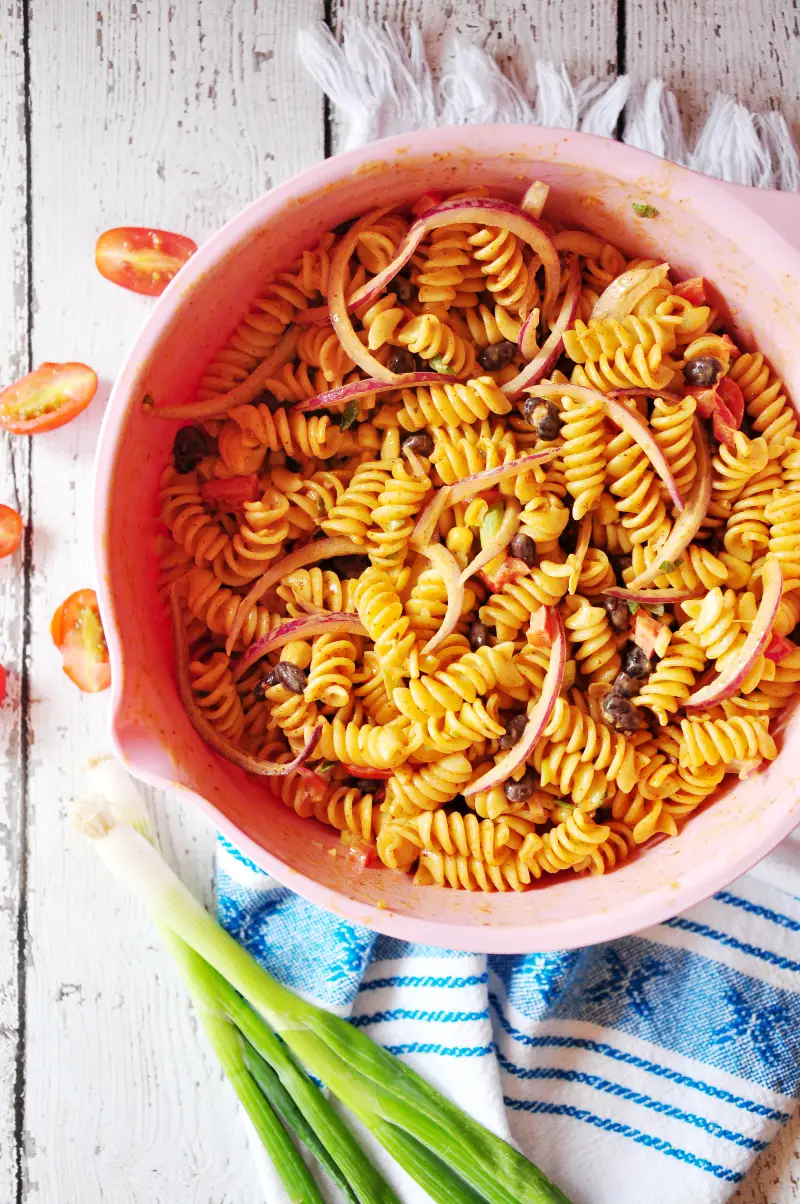 Last Minute Dinner Ideas - Vegetarian Taco Pasta Salad