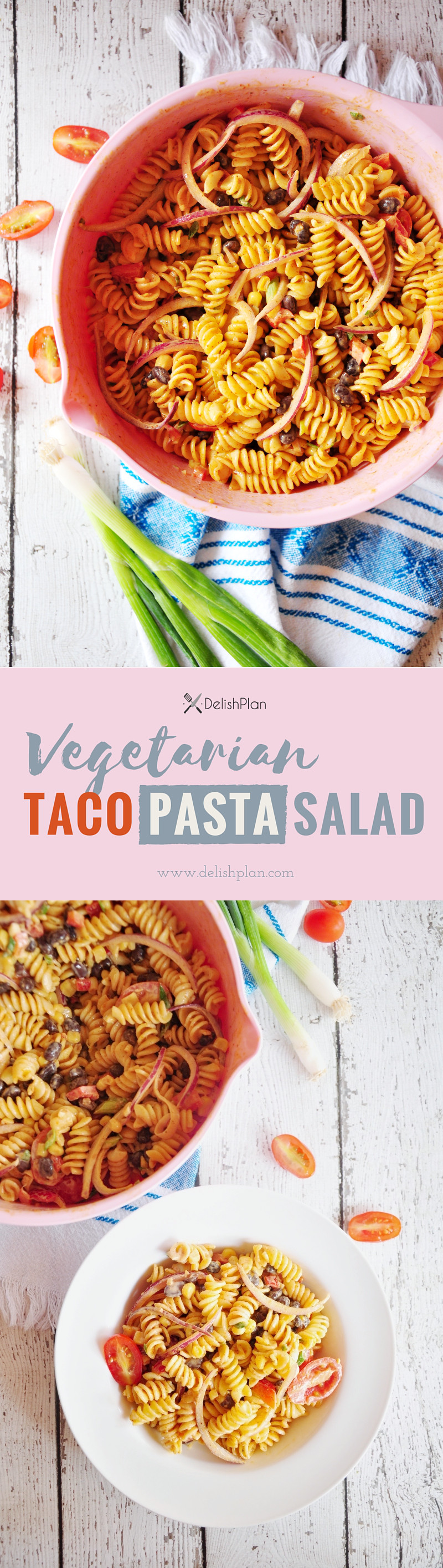 A delightful vegetarian pasta salad packed with flavor, fresh vegetables, and beans. The longer the chill time is, the better it tastes.