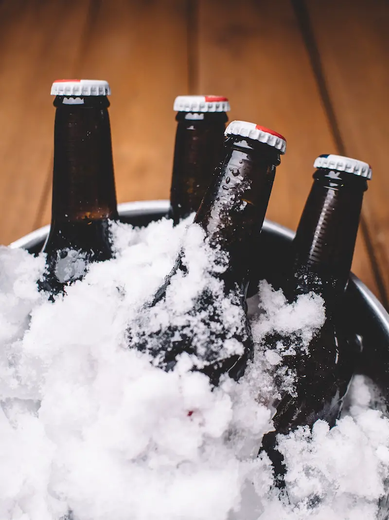 beer in ice